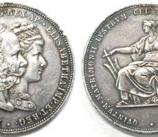 フランツ・ヨーゼフ1世　エリザベス　銀婚式記念　銀貨