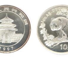 パンダ銀貨　1997年　1oz　純銀　中国造幣公司