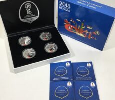 2018 FIFA ワールドカップロシア大会公式記念コイン カラー銀貨 4 種セット