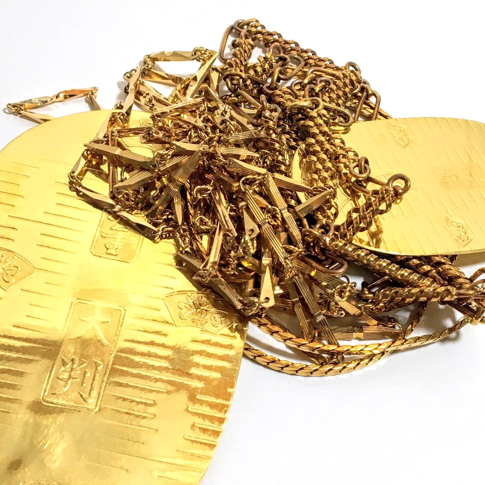 金歯　ゴールド　純金　K20　K18　K14　金製 金製品 チェーン K18 18金 K24 純金の高価買取 | 金・ダイヤの