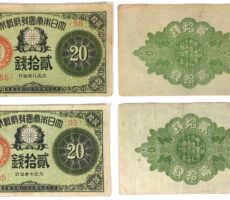 大正少額紙幣20銭　大正政府紙幣　旧紙幣　古札