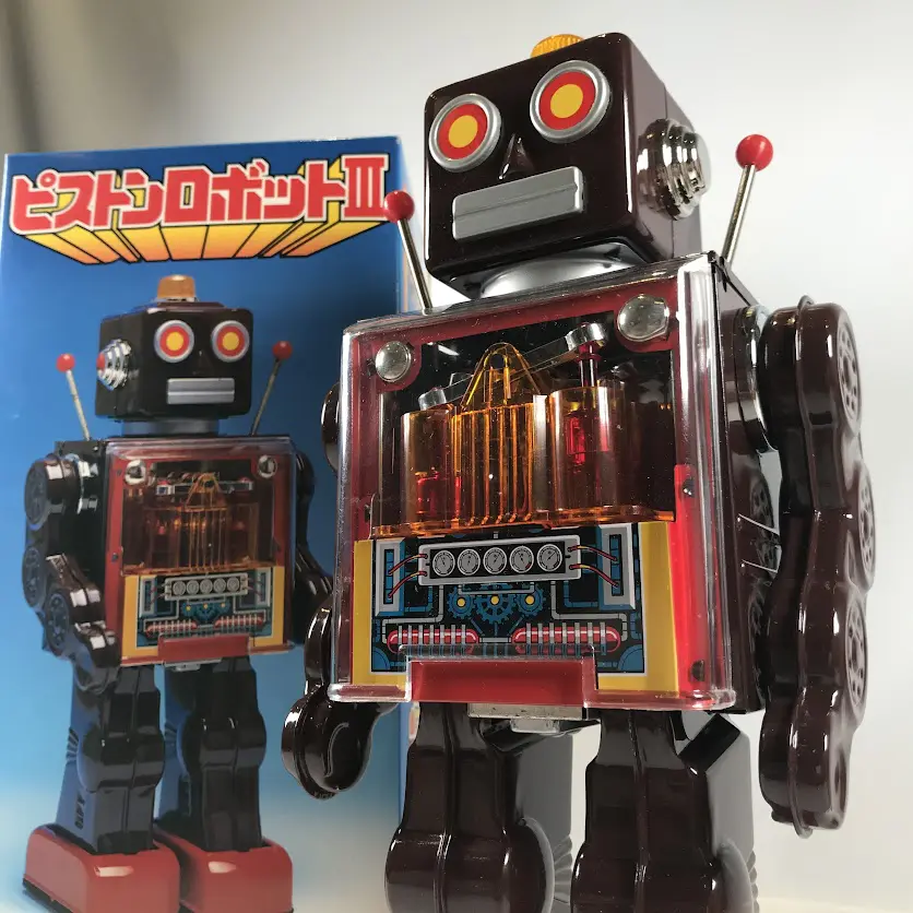 現状品 ピストンロボットⅢ メタルハウス ロボット ブリキ 玩具 おもちゃ 当時物 昭和レトロ 通電確認済み ITFVU1DJQW23-D-Z05-byebye メタルハウス ピストンロボットIII 玩具 ブリキ 昭和レトロ