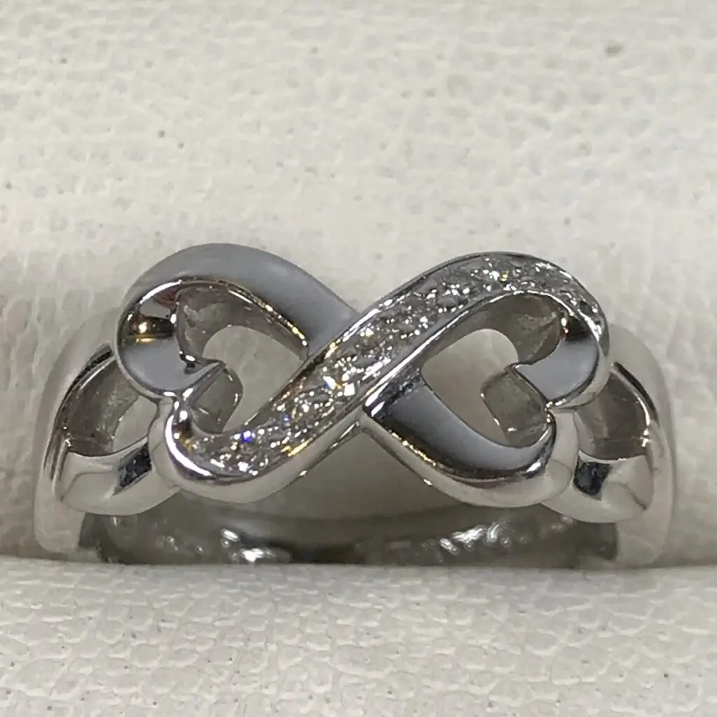 確実正規品☆K18WG☆TIFFANY&Co☆ダブルラビングリング☆ティファニー TIFFANY&Co. ティファニー ダブルラビングハート リング・指輪