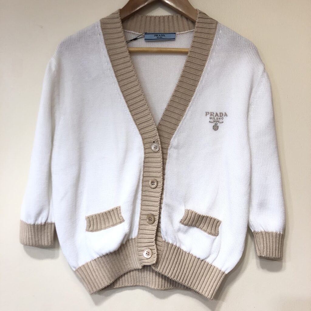 プラダ クロップド コットン カーディガン 阪急三番街 買取