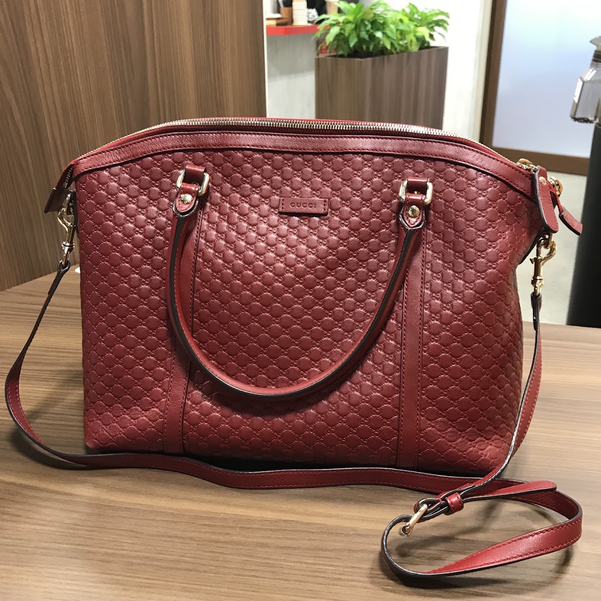 グッチマイクログッチシマハンドバッグ 2WAY 448657