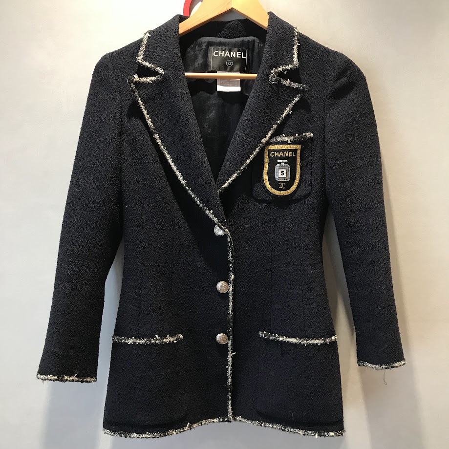 シャネル ココマーク ツイード ジャケット エンブレム あべの