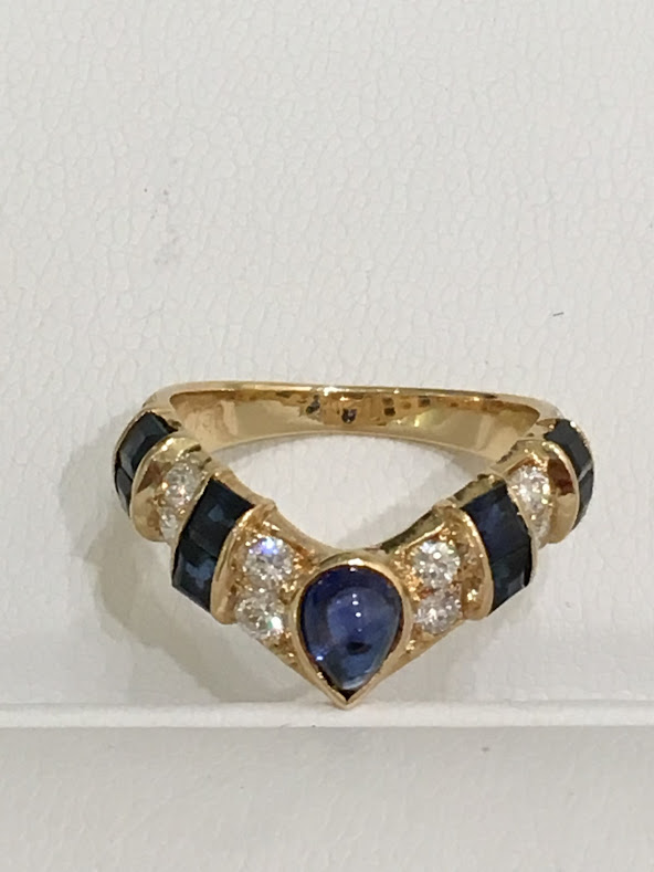 グラフサファイヤリング