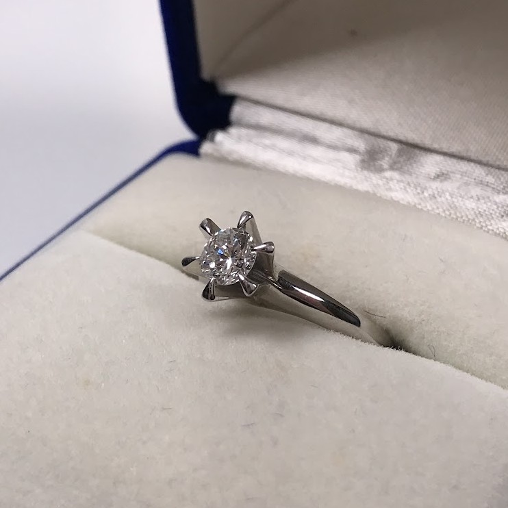 Pt900リング 0.43ct ダイヤPd10%
