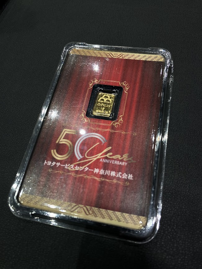 日本マテリアル製 インゴットカード1g ルララこうほく店