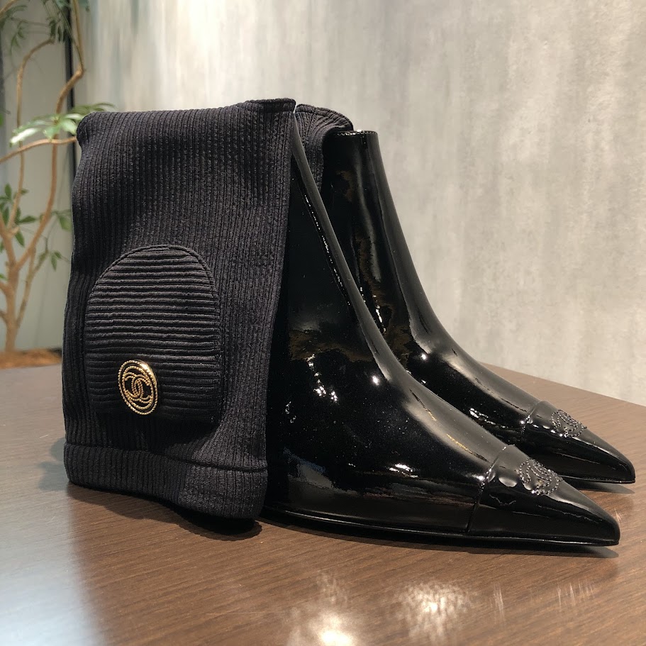 シャネル ソックスブーツ