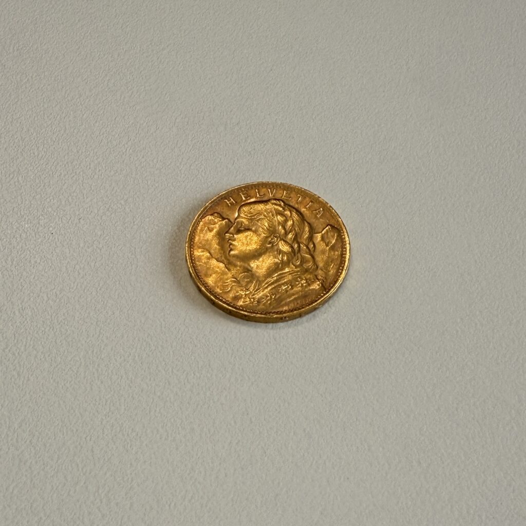 スイス20フラン金貨(ブレネリ金貨